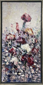 Konstantin Sachenko 52 H x 28 W Original Floral Painting