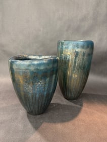 Global Views Medium Tear Drop Fold Vases (Set of 2)