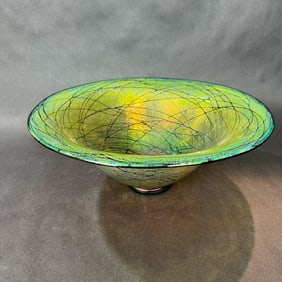 Gold & Ruby Large Lustre Bowl