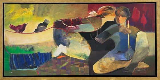 Hessam Abrishami 27 H x 51 W Framed LE on Canvas