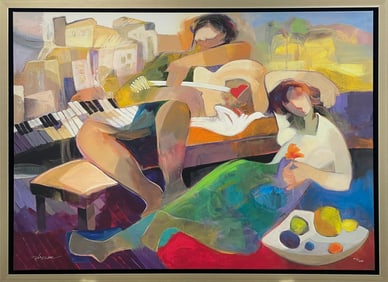 Hessam Abrishami 43 H x 33 W Framed LE on Canvas