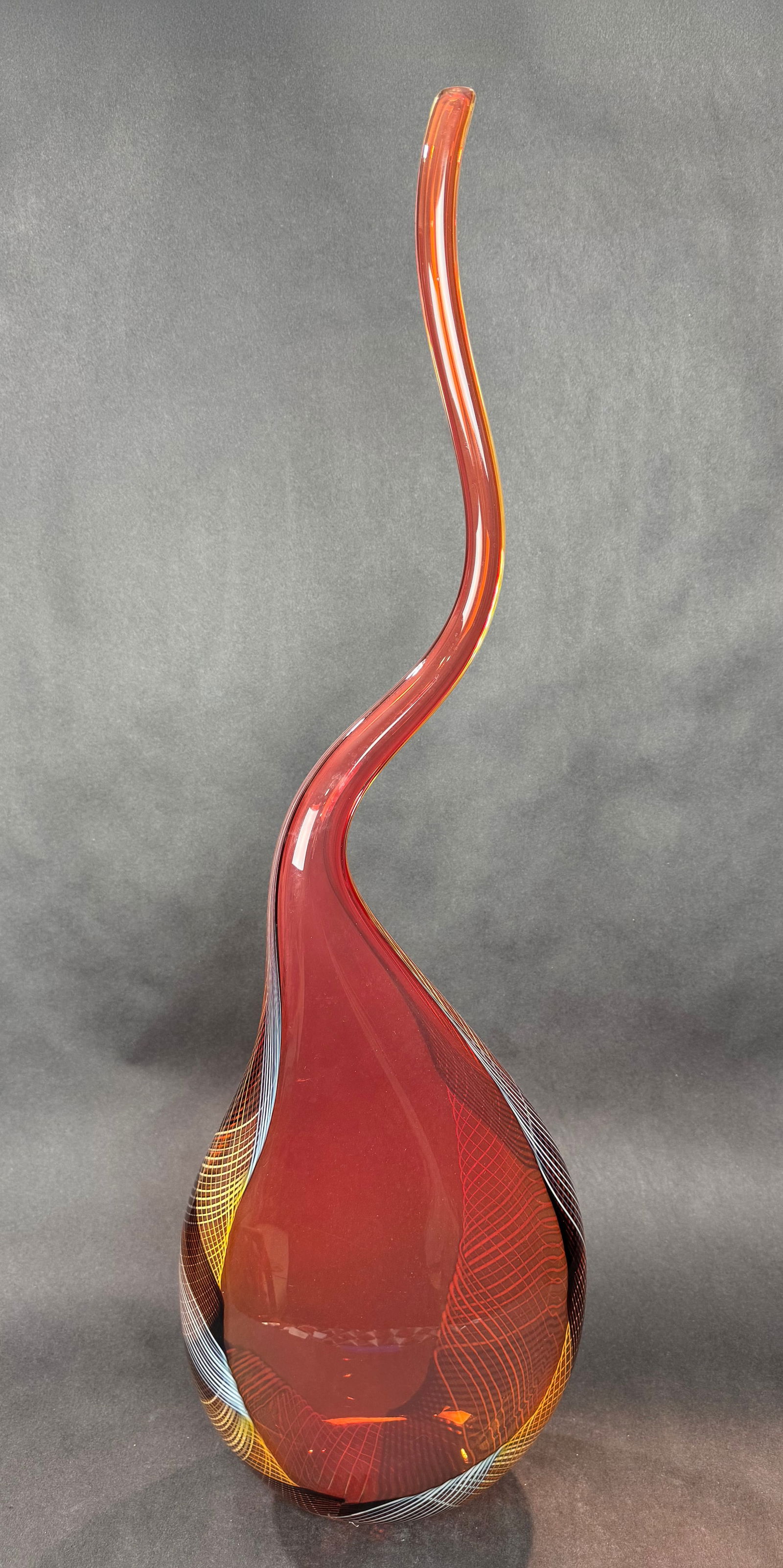 RKS Glass Studios 32 H x 10 W Glass Vase (1 of 6)