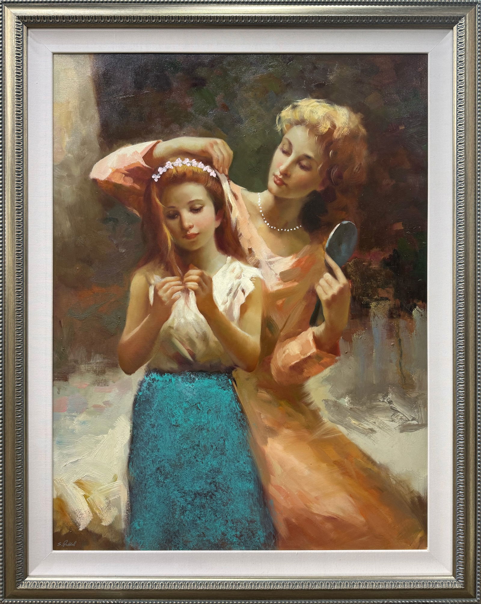S. Pascal 47.75 H x 37.75 W Original Figurative Painting (1 of 15)