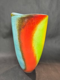 Sante Fe Vase 15.5 H x 7.75 W x 7.75 D Glass Vase