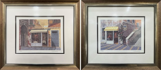 Viktor Shvaiko 15 H x 17 W Framed LE on Paper (Set of 2)