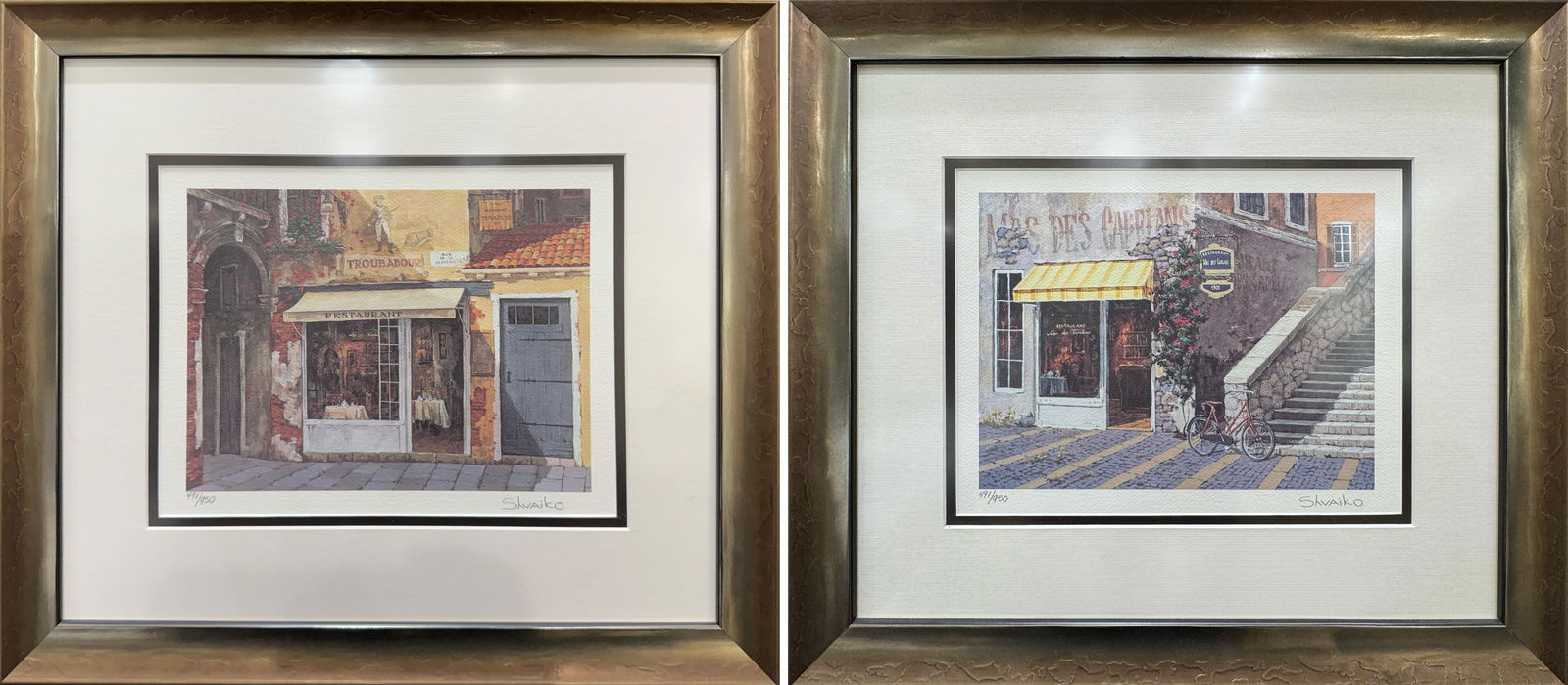 Viktor Shvaiko 15 H x 17 W Framed LE on Paper (Set of 2) (1 of 20)