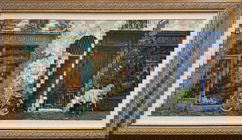 Viktor Shvaiko 28 H x 55 W Framed La Vieille Bicyclette LE (Deluxe Edition)