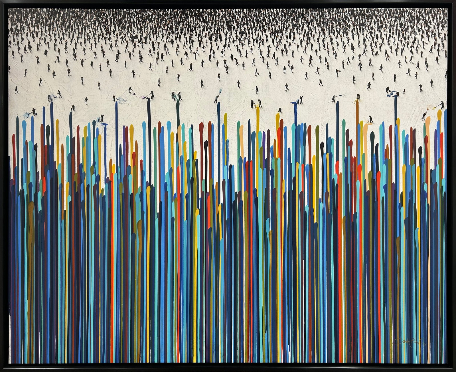 Craig Alan 50" H x 62" W Framed Signed and Numbered 5/75 Artist Proof: Artist: Craig Alan (1971 - ) American Title: Rhapsody in Blue Medium: Giclee on Canvas Artwork Size: 48" H x 60" W Framed Size: 50" H x 62" W x 2" D Weight: 16.5 lbs. Edition: 5/75 - Artist Proof Sign