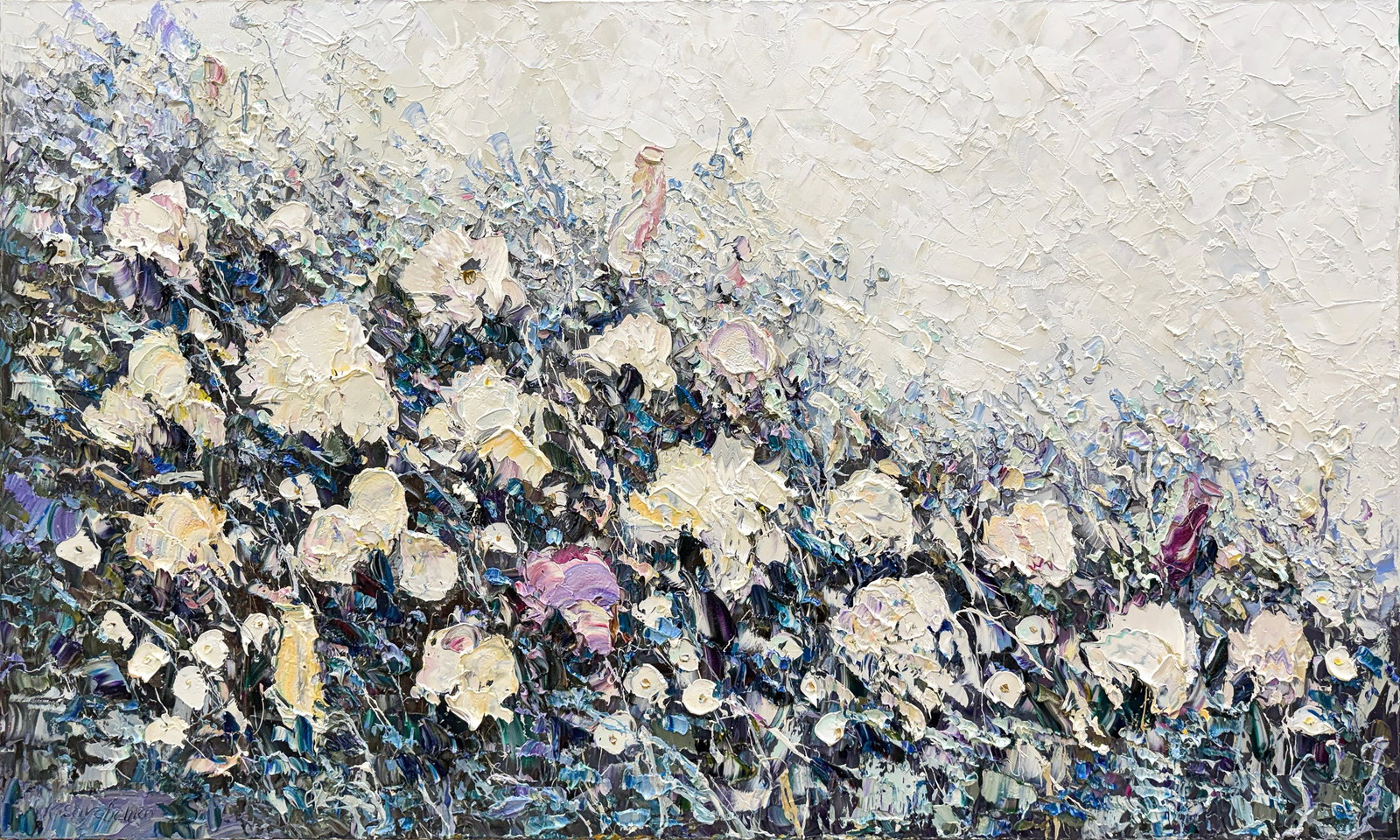 Konstatin Savchenko 36" H x 60" W Original Floral Painting (1 of 10)