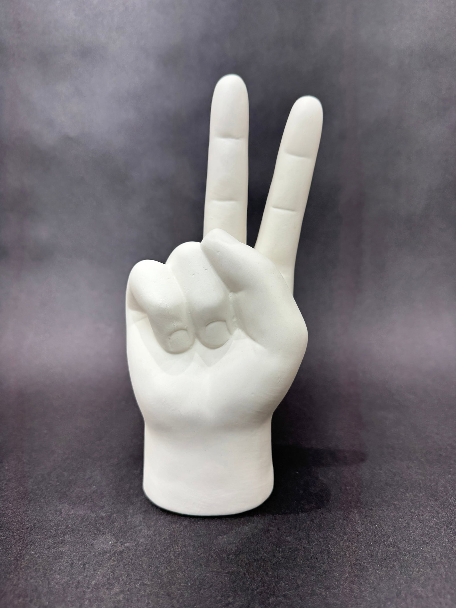 Illusions 8” H x 4” W Hand Sculpture "Peace" Sign (1 of 8)