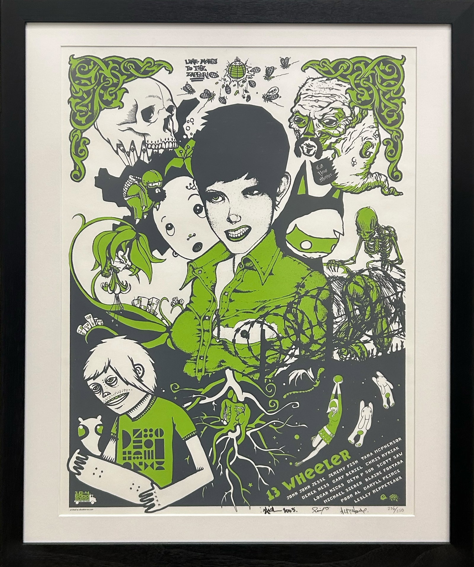 29" H x 24" W Hand-Signed and Numbered Framed Concert Poster 236/250 (1 of 7)