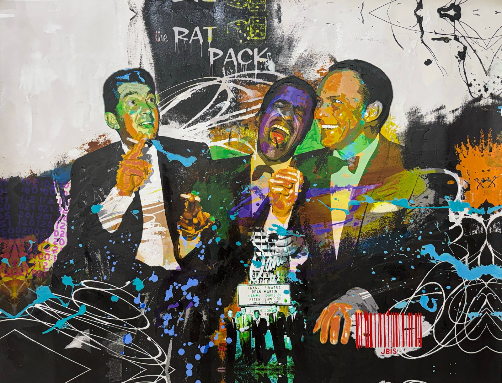 Bisaillon Brothers 36" H x 48" W Rat Pack Embellished LE 1/1 (1 of 13)