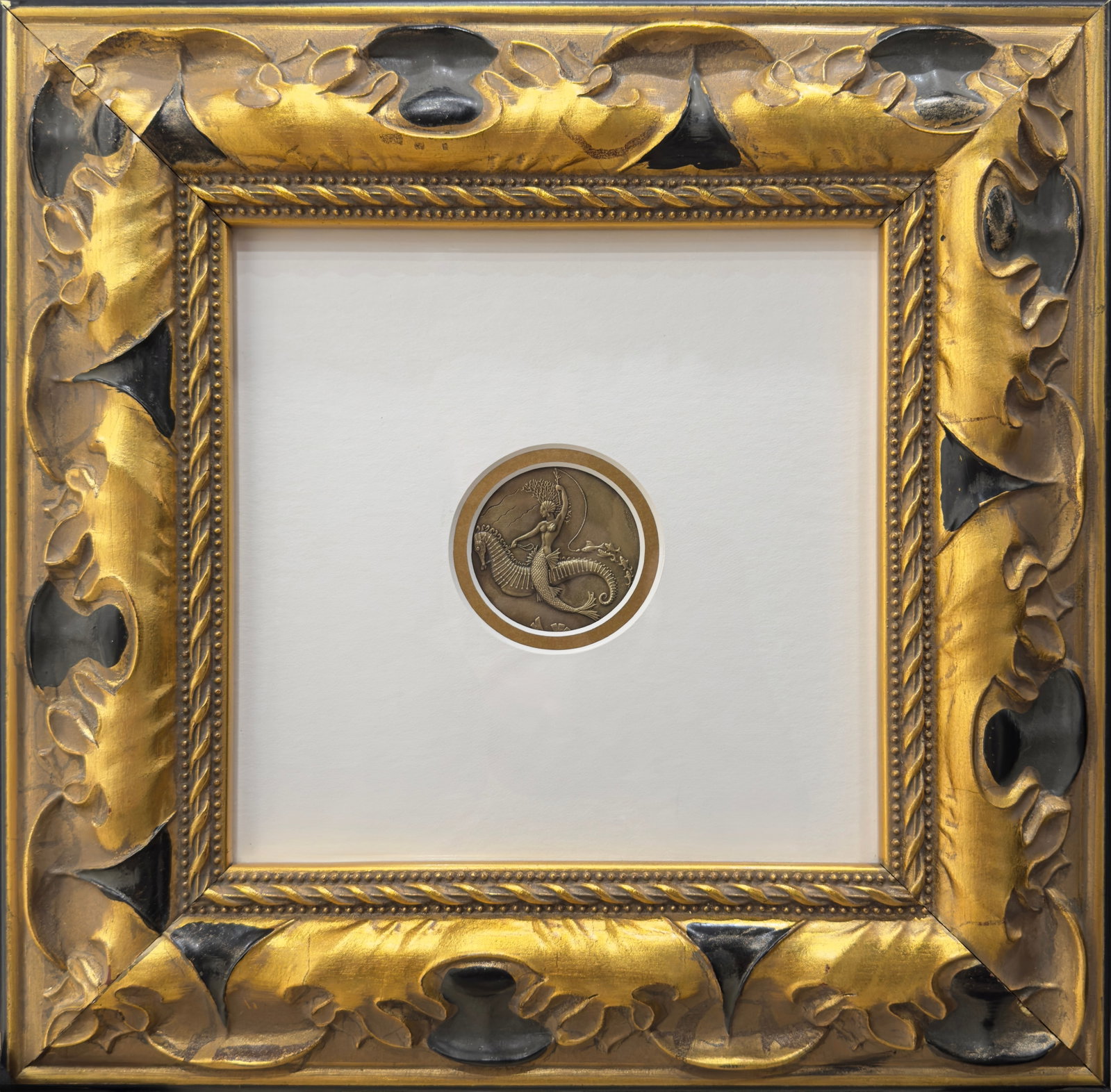 Erte After 13” H x 13” W Mermaid Bronze Medallion (Gorman collection) (1 of 12)