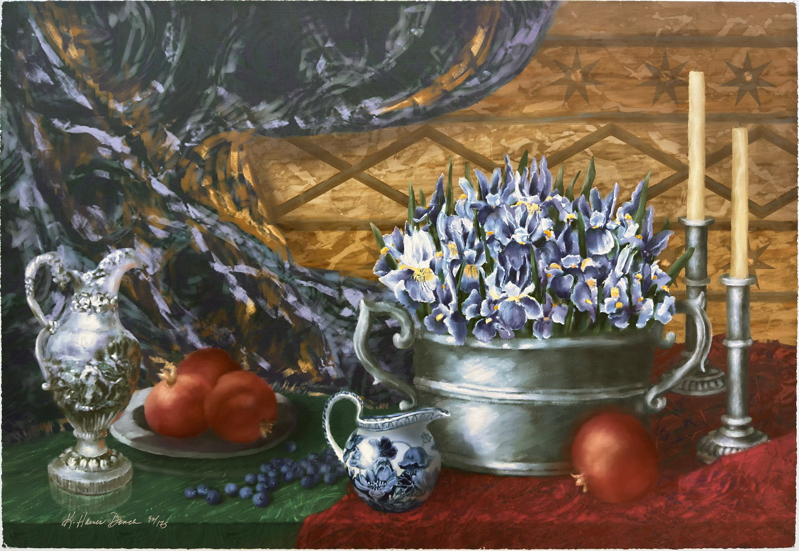 Kathy Haines Dench 24.5" H x 35.5" W Signed and Numbered LE Still Life on Paper 92/175 (1 of 12)