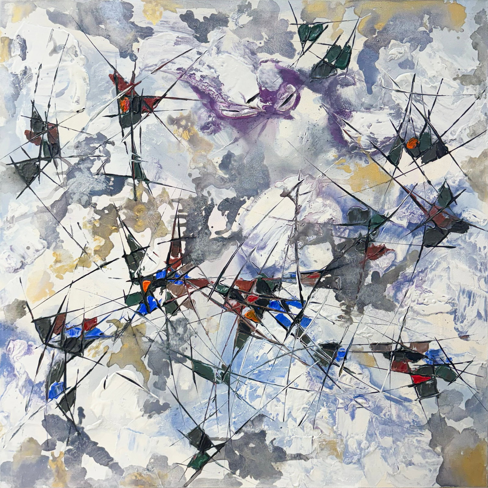 Andrew 37” H x 37” W Original Abstract Painting  (1 of 11)
