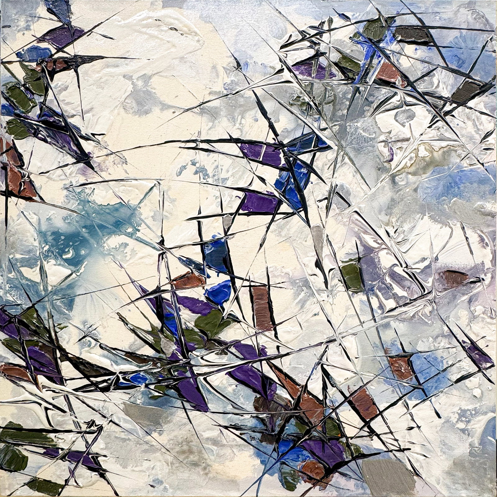 Andrew 24” H x 24” W Original Abstract Painting (1 of 10)