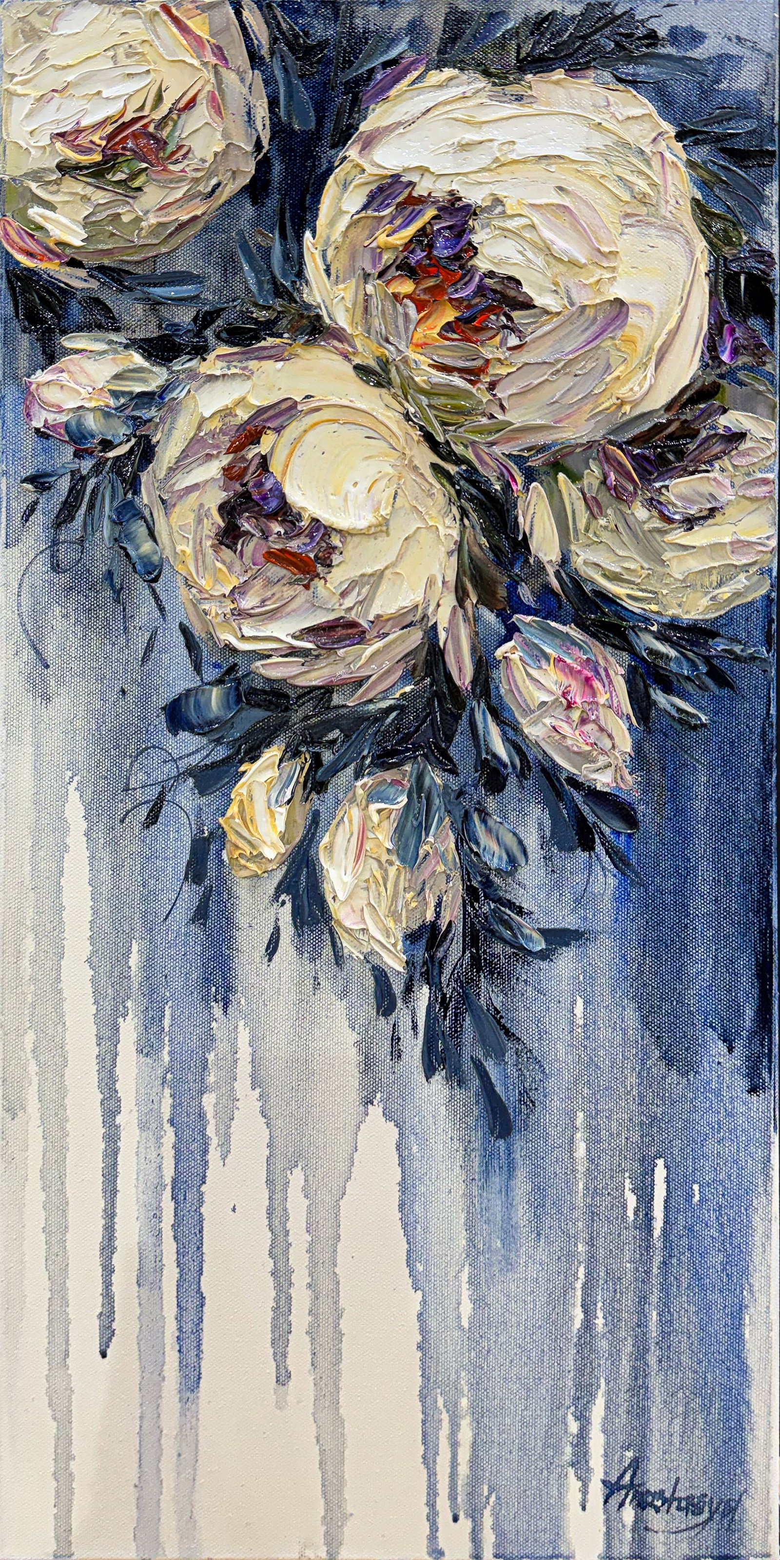 Anastasiya Skryleva 24” H x 12” W Original Floral Painting (1 of 11)