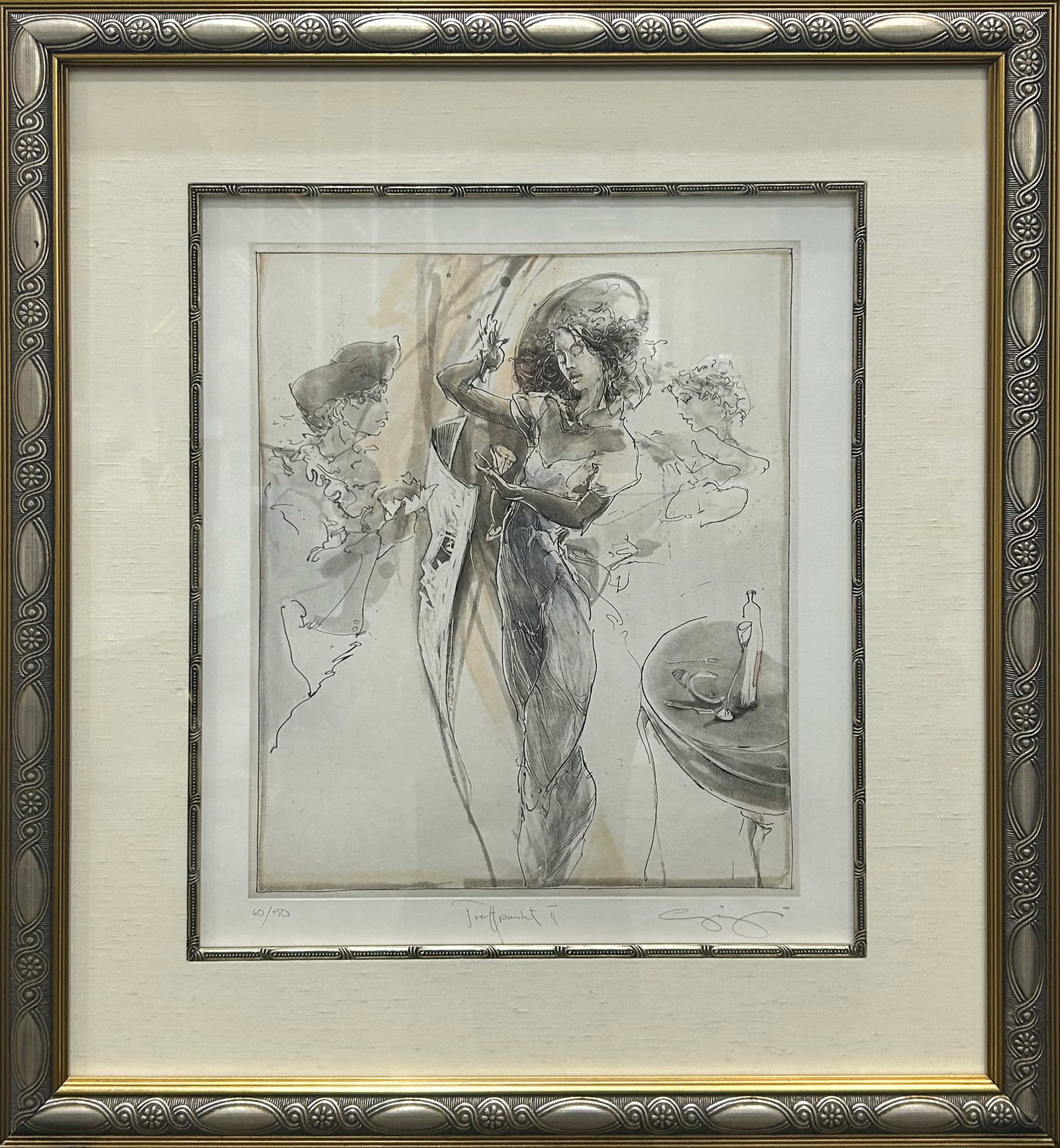 Thomas Stiltz 32.5" H x 26.25" W Handsigned Framed Red Wine Still Life Poster  (1 of 10)