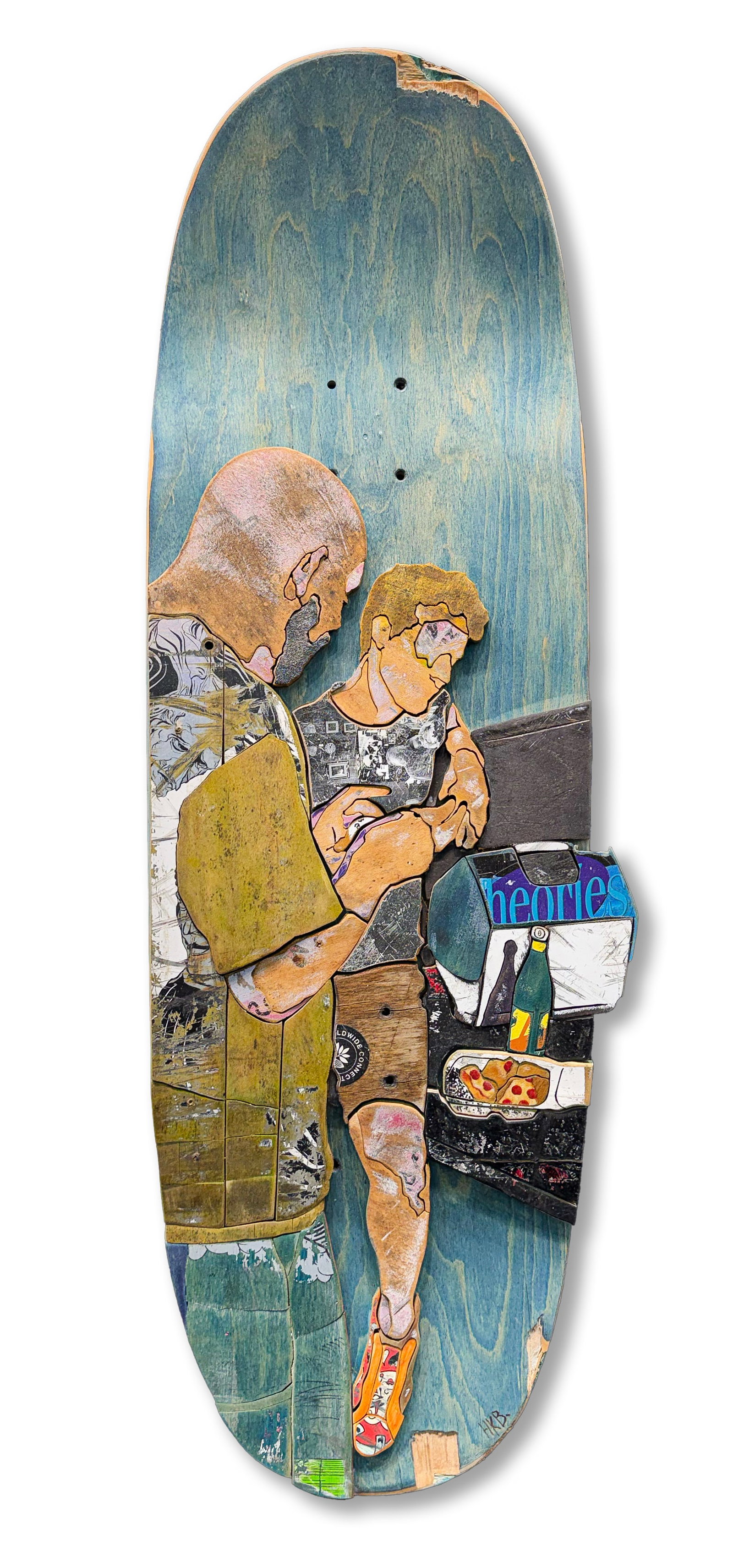 Keenan Perren 36.25" H x 17" W Original Skateboard Wall Sculpture (1 of 9)