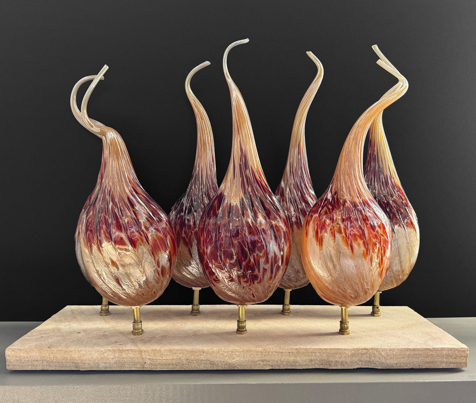 Gerald Patterson 22” H x 28.5” W Prana Original Glass Sculpture (1 of 6)
