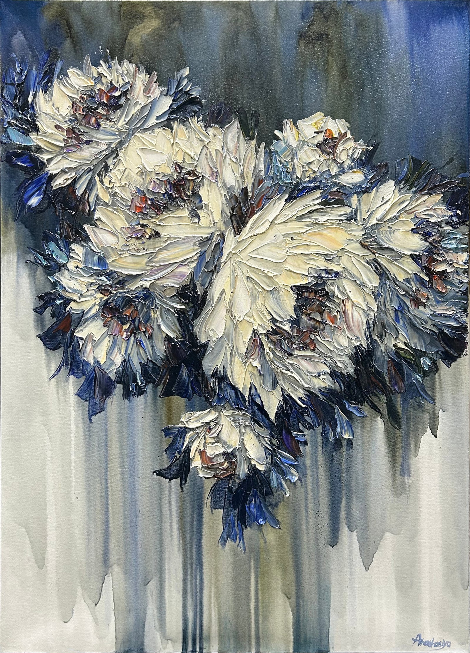 Anastasiya Skryleva 40" H x 30" W Original Floral Painting  (1 of 6)