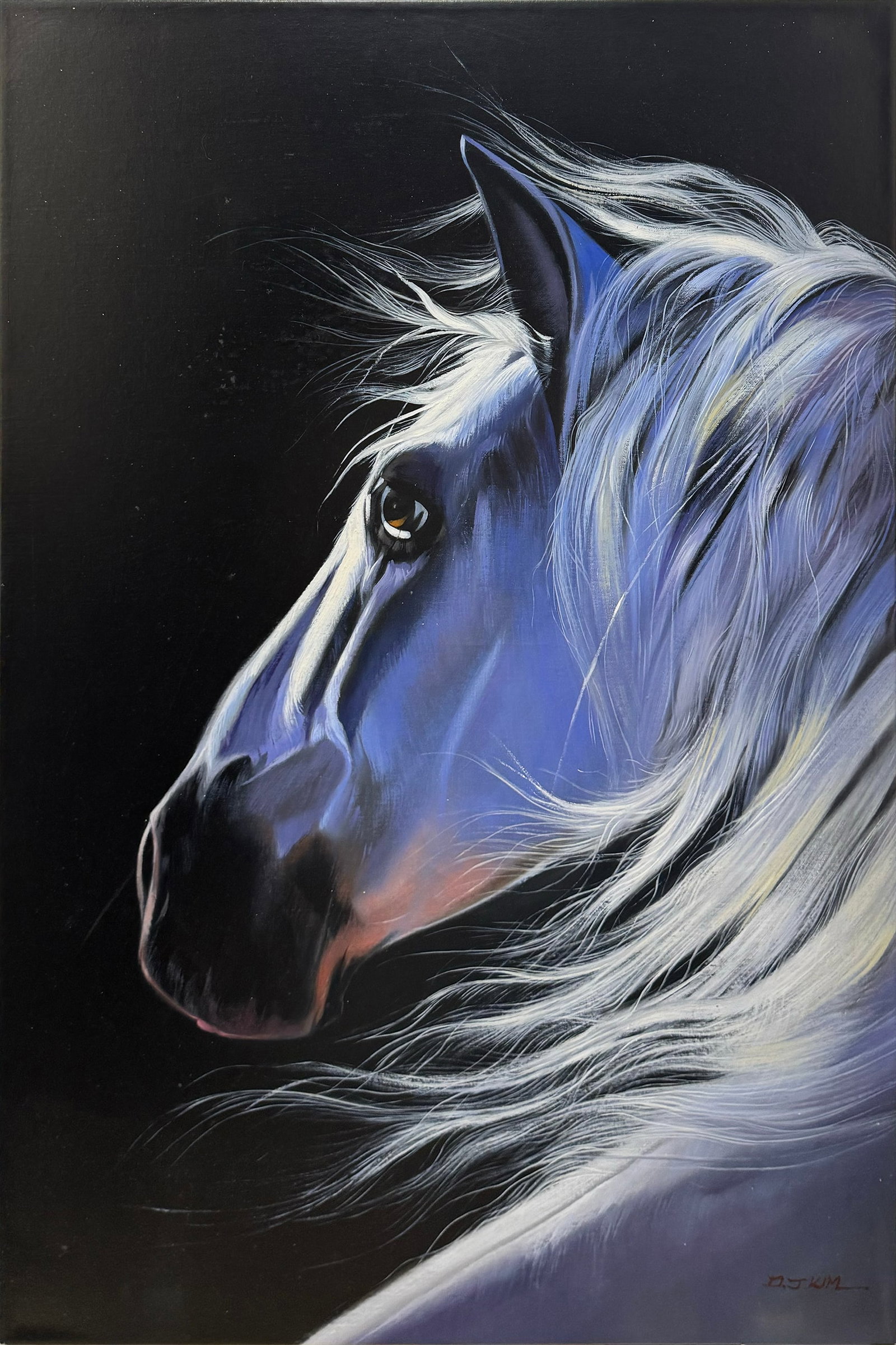 DJ Kim 36" H x 24" W Horse Original Painting  (1 of 8)