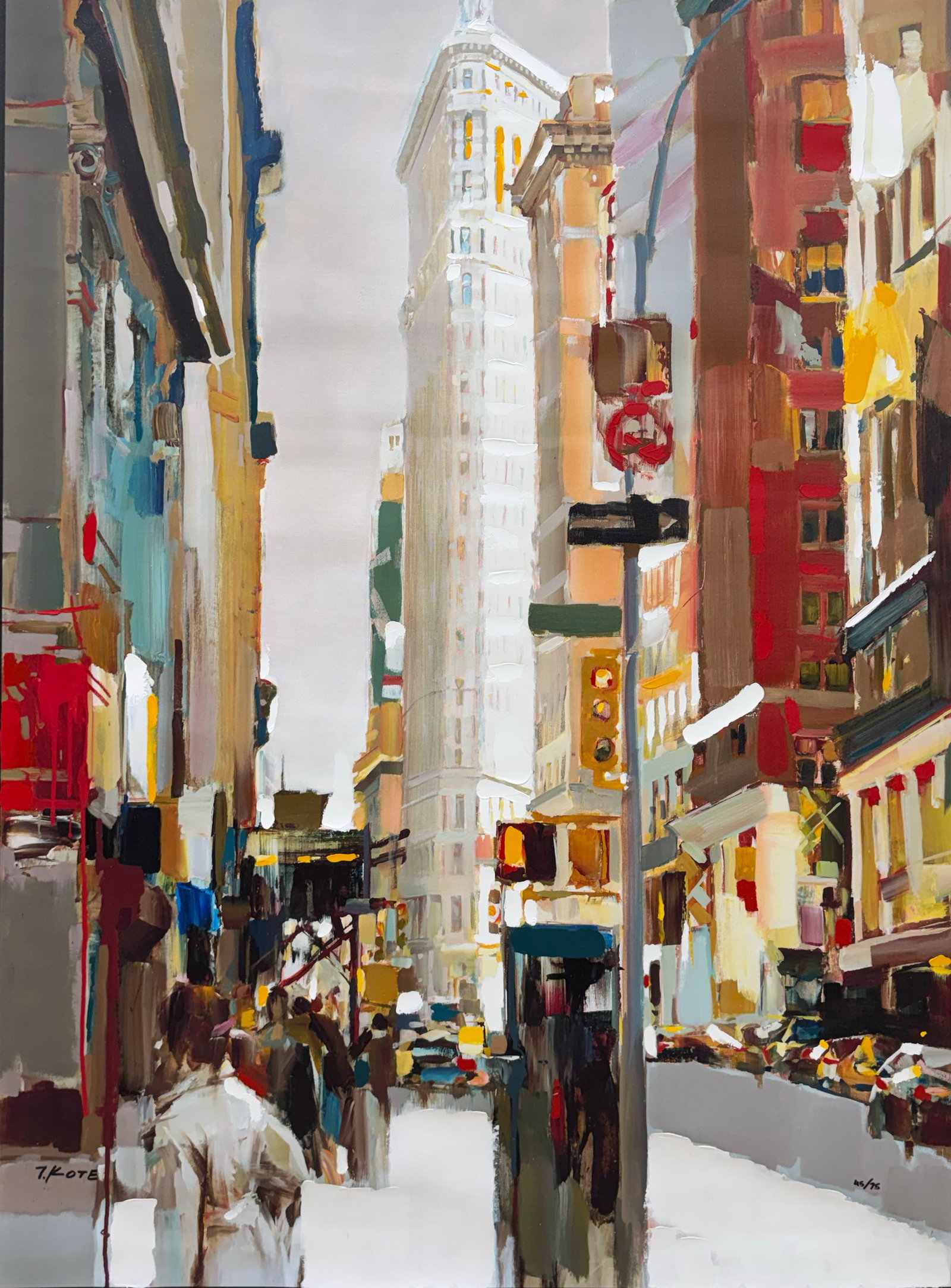 Josef Kote 48" H x 36" W Limited Edition Cityscape 45/75 (1 of 10)