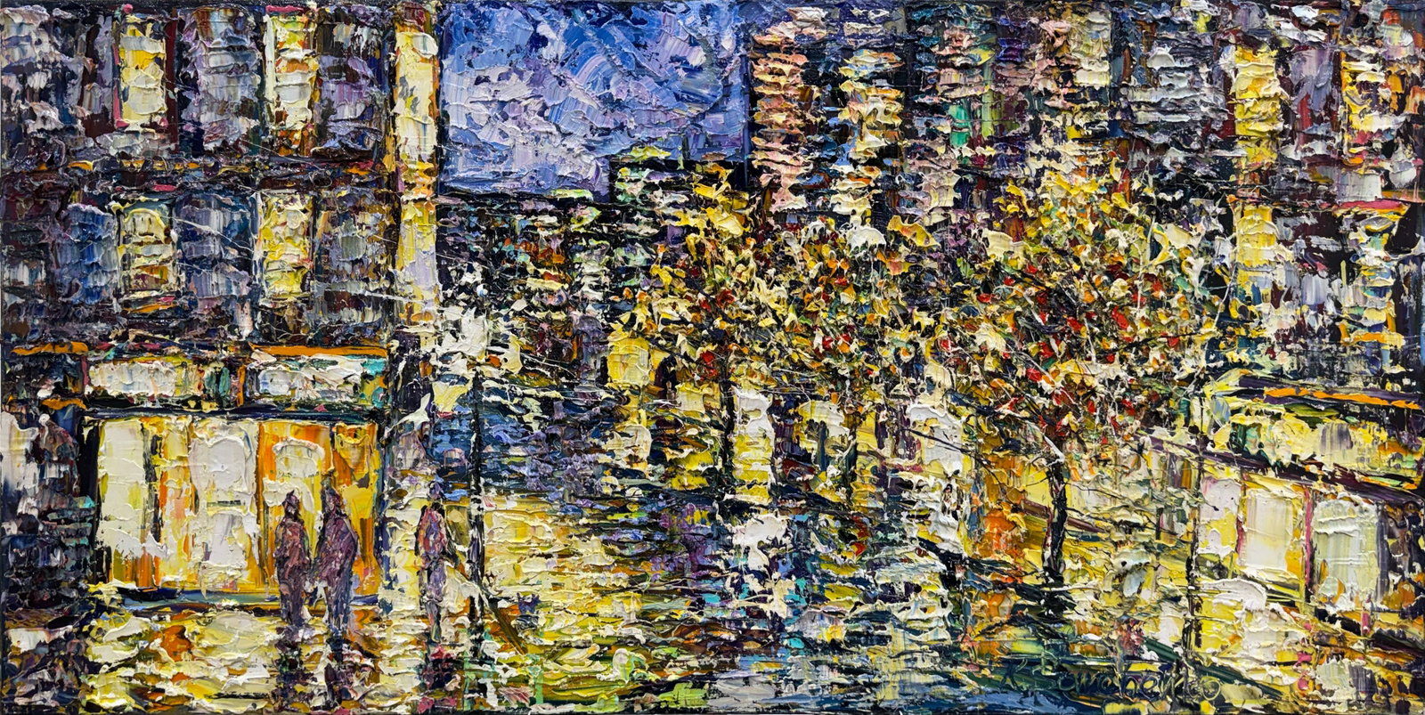 Konstantin Savchenko 24” H x 48” W Original Cityscape Painting (1 of 11)