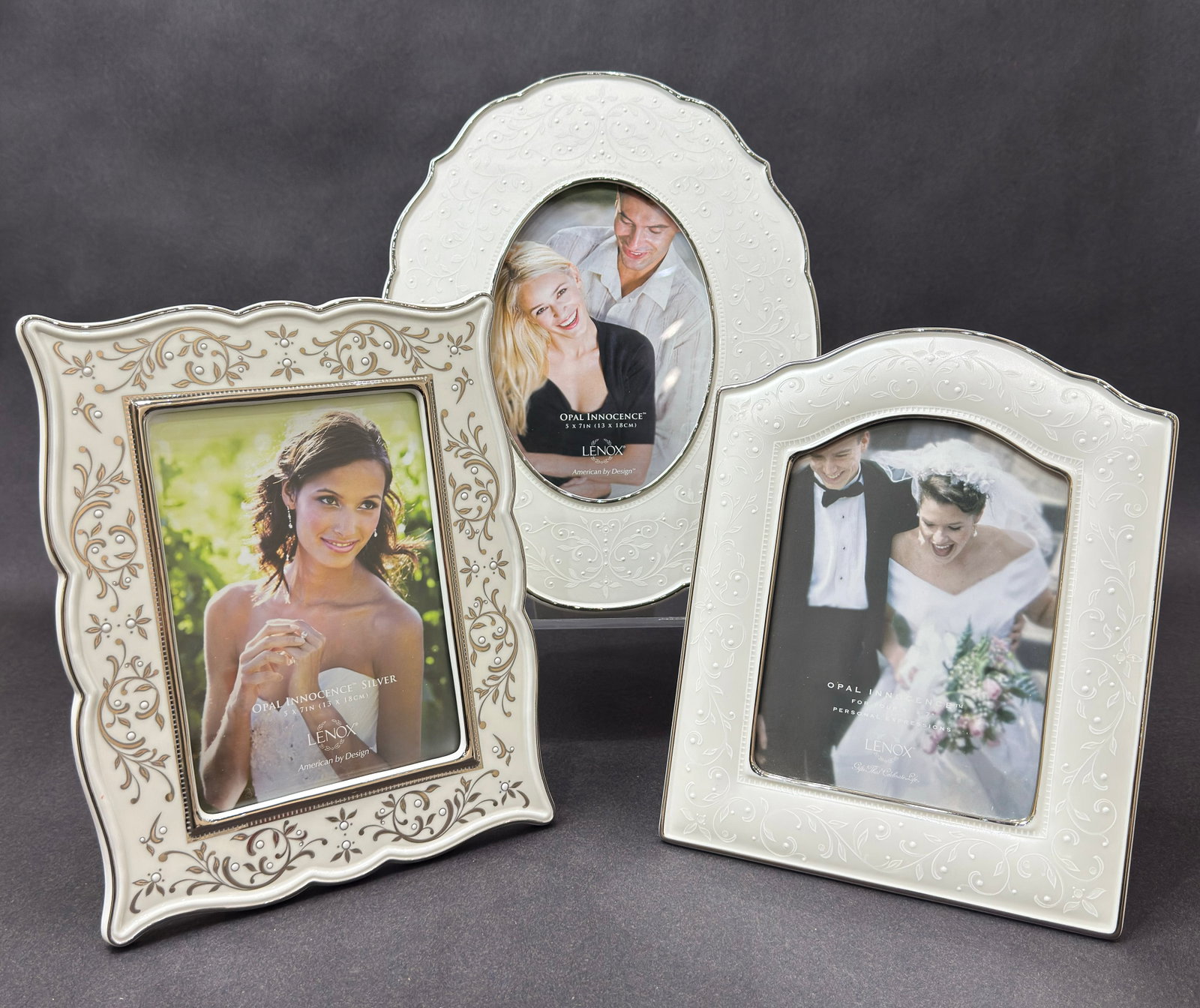 Lenox Opal Innocence 5x7 Photo Frame Set of 3 (1 of 8)