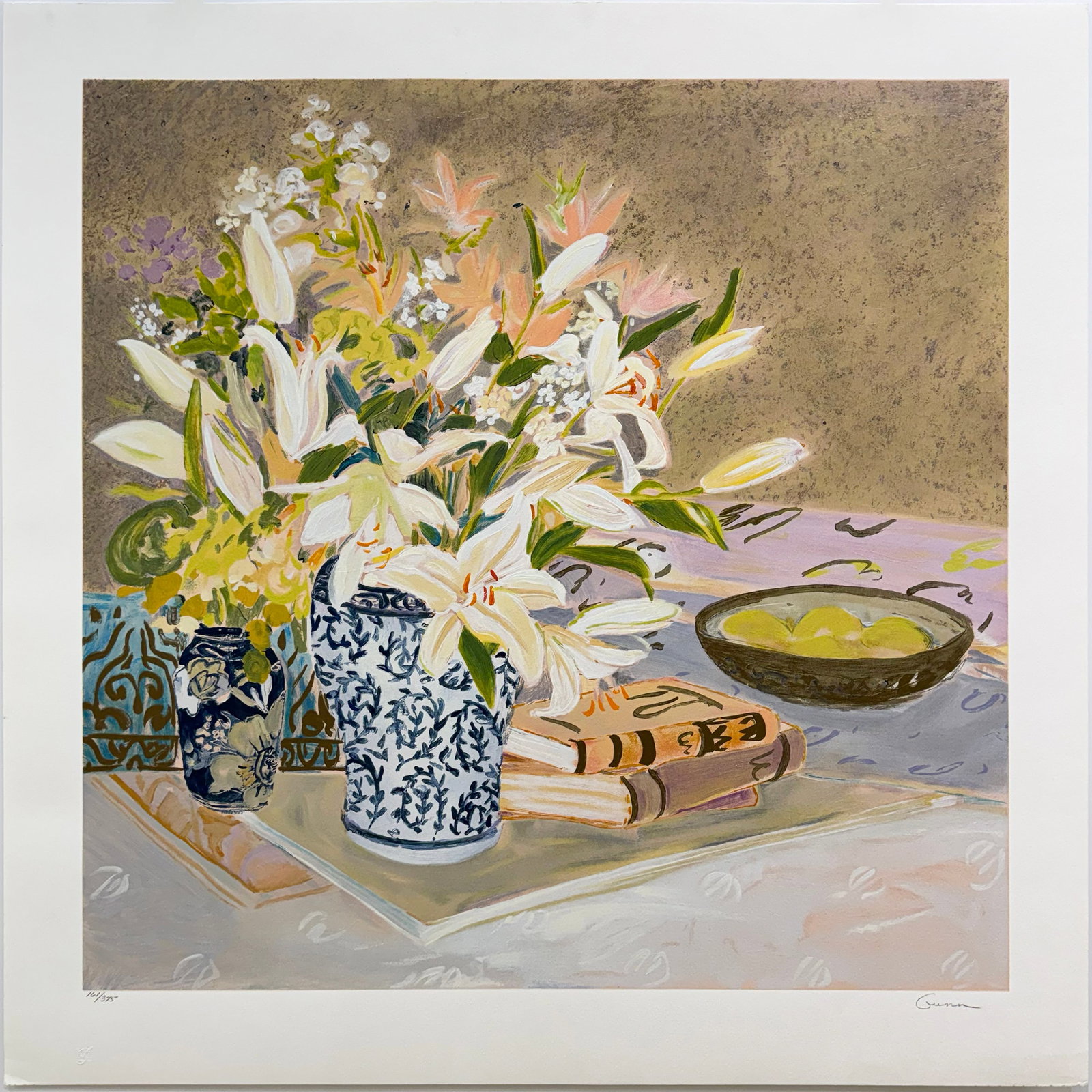 Ellen Gunn 30” H x 30” W Signed & Numbered Floral Serigraph 219/375 (1 of 13)