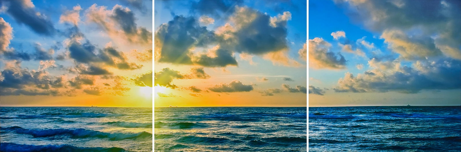 Photographic Diptych 23.75” H x 23.75” W Water Scene (1 of 11)