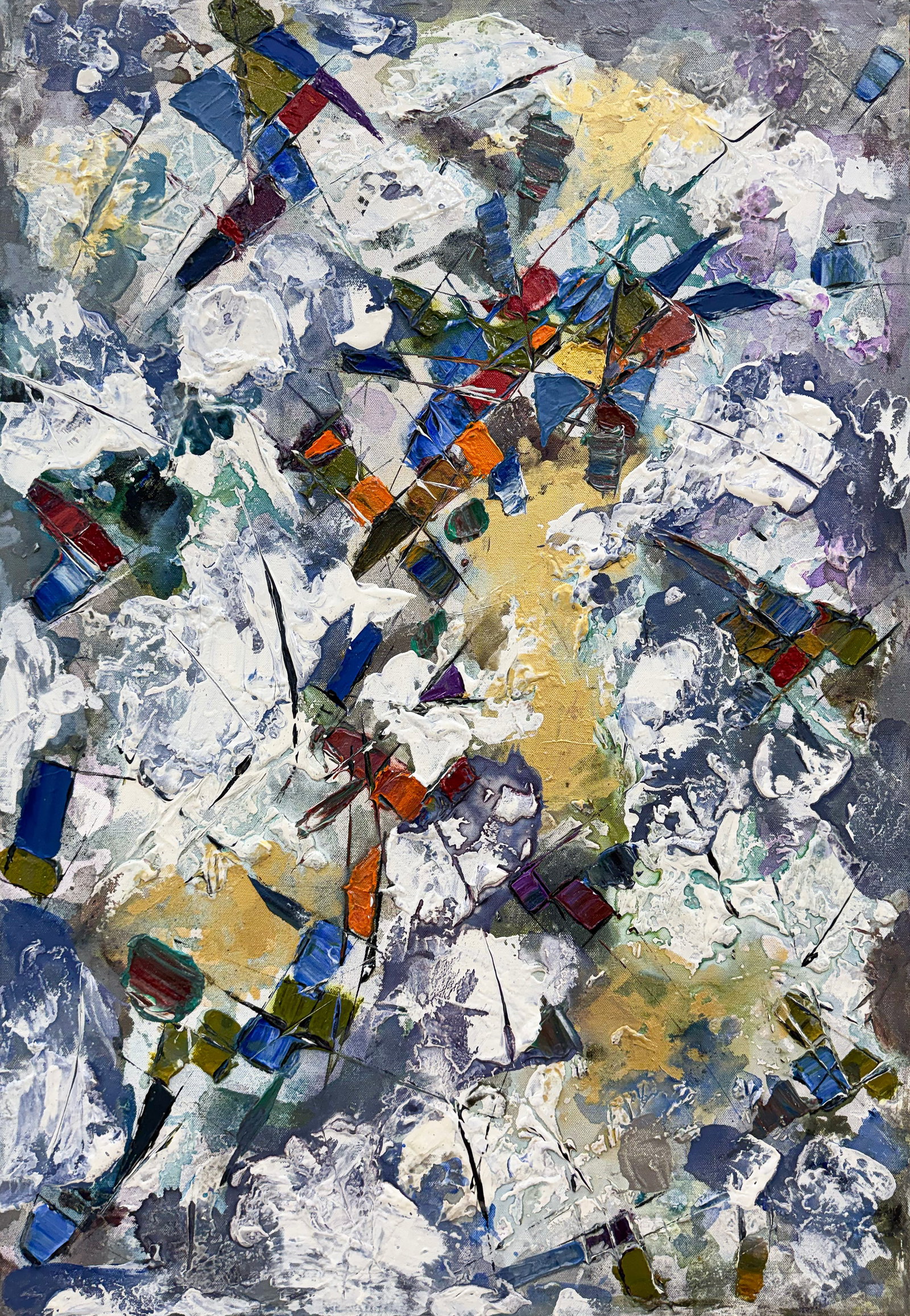 Andrew 36” H x 25” W Original Abstract Painting  (1 of 9)