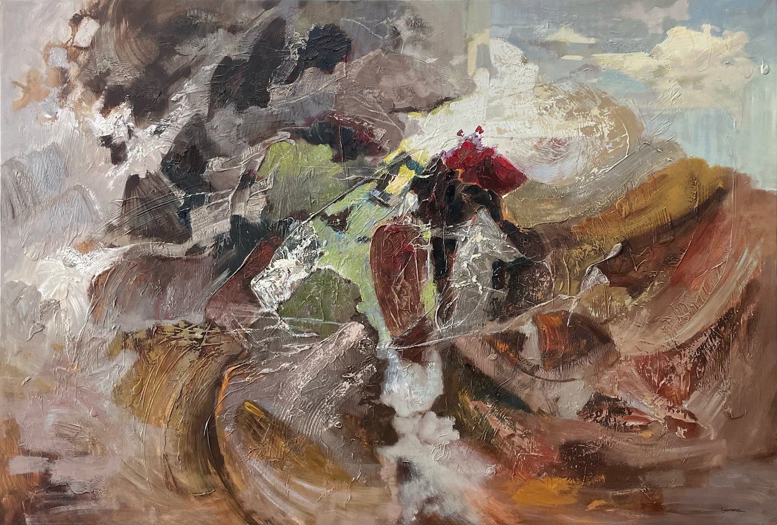 Giovanni 48" H x 72" W Original Abstract Painting (1 of 11)