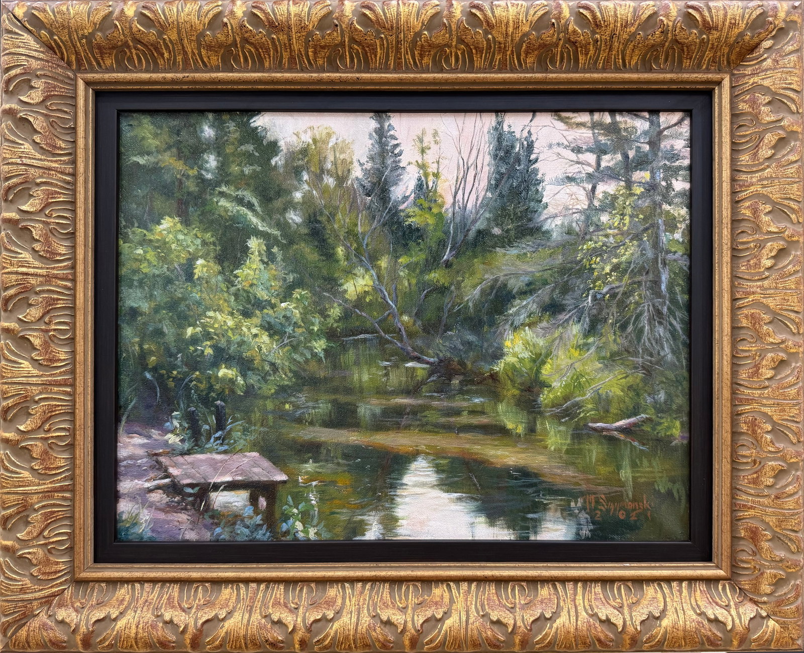 Mark Szymanski 18.25” H x 22.25” W Framed Original Michigan Landscape Painting (1 of 11)