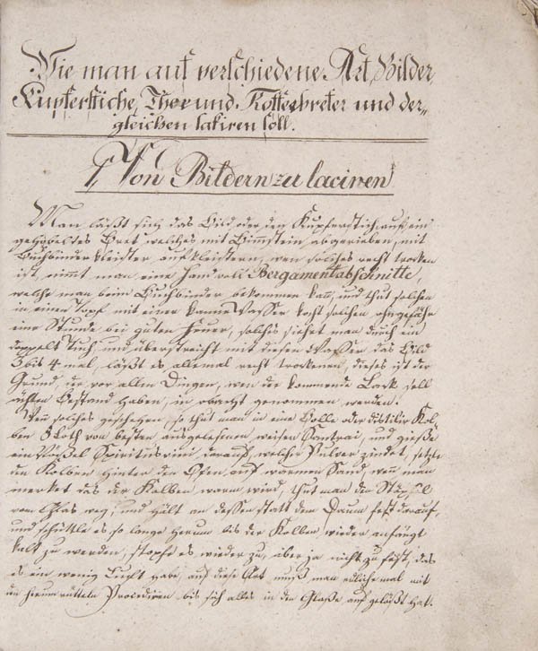 Carl Gustav Wetzel, Apotheker-Rezeptbuch, um 1735