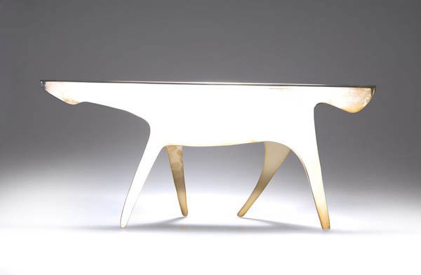 Gio Ponti, Decorative Object 'Cavallo', around 19: H. 25.5 cm; l. 60.5 cm. Execution: Sabattini, Argenteria, Bregnano nr. Como. Brass, silver-plated. Marked on back: SABATTINI ITALY DESIGN GIO PONTI 1978.