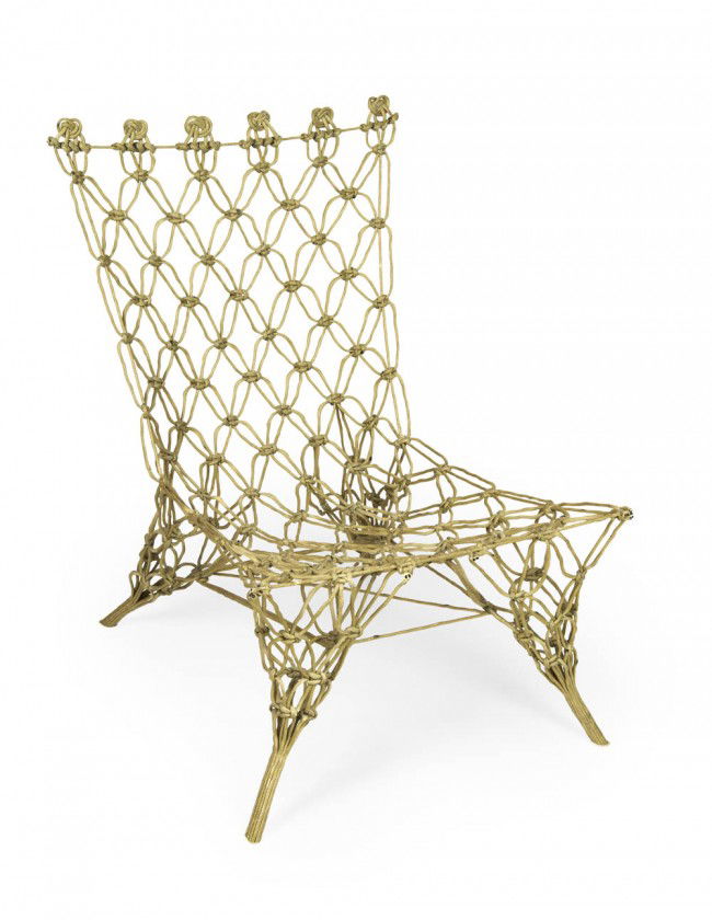 Marcel Wanders, 'Knotted Chair', 1996: Manufactured by Cappellini International, Arosio. In form of an armchair attached net from charring and aramide fiber with epoxy resin hardened. H. 72 cm; B. 52 cm.Giuliana Gramigna, Repertorio del De