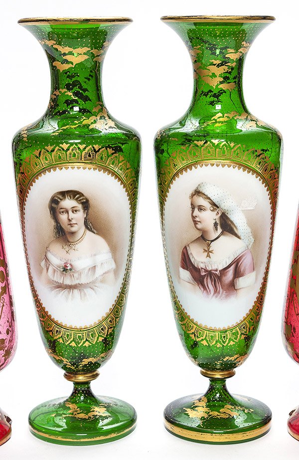 Pair of European Portrait Vases (1 of 1)
