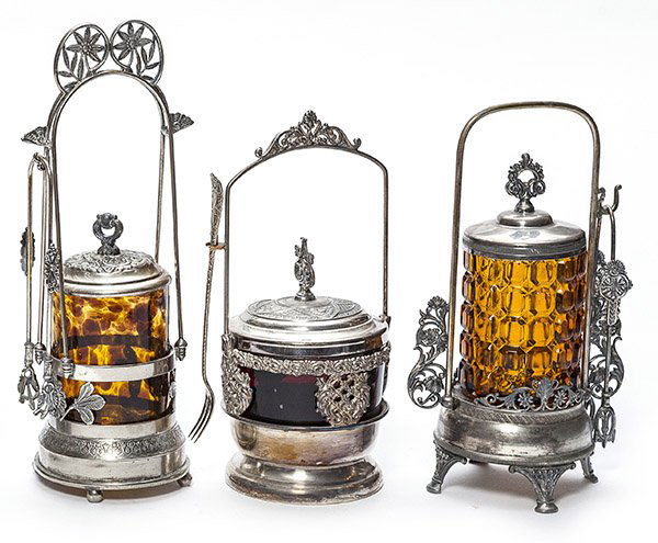 Three Victorian Pickle Castors (1 of 2)