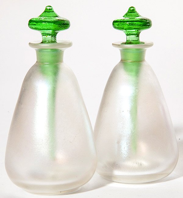 Pair of Steuben scent bottles, shape #2835, tapering (1 of 1)