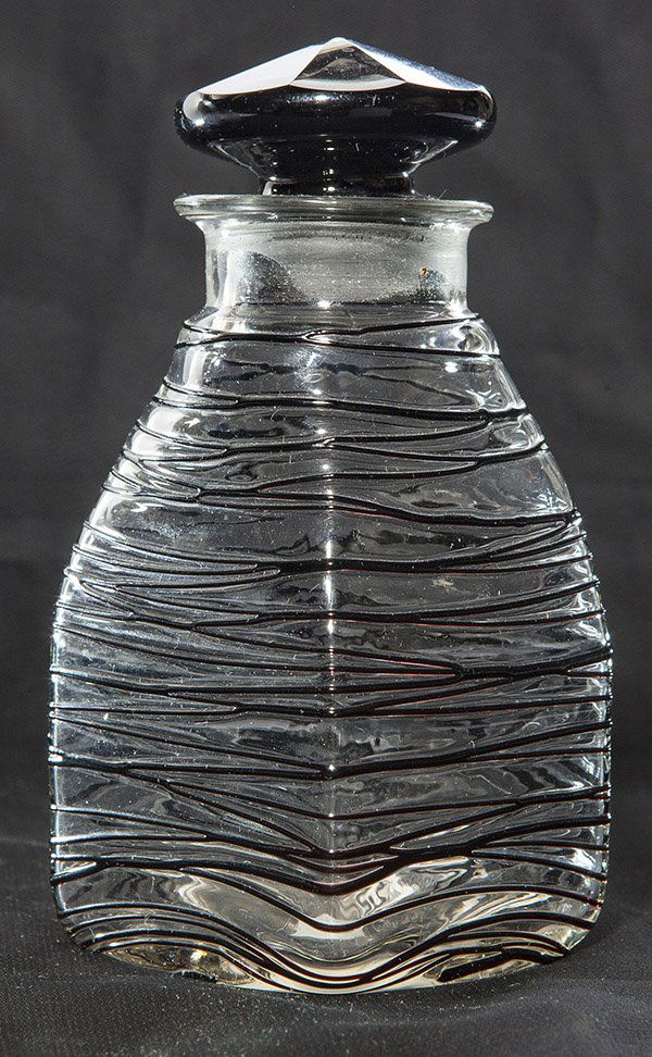 Steuben toilet bottle, squared, tapering form in (1 of 1)