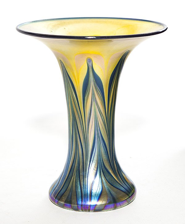 Lundberg Studios art glass vase, flaring rim form in (1 of 1)