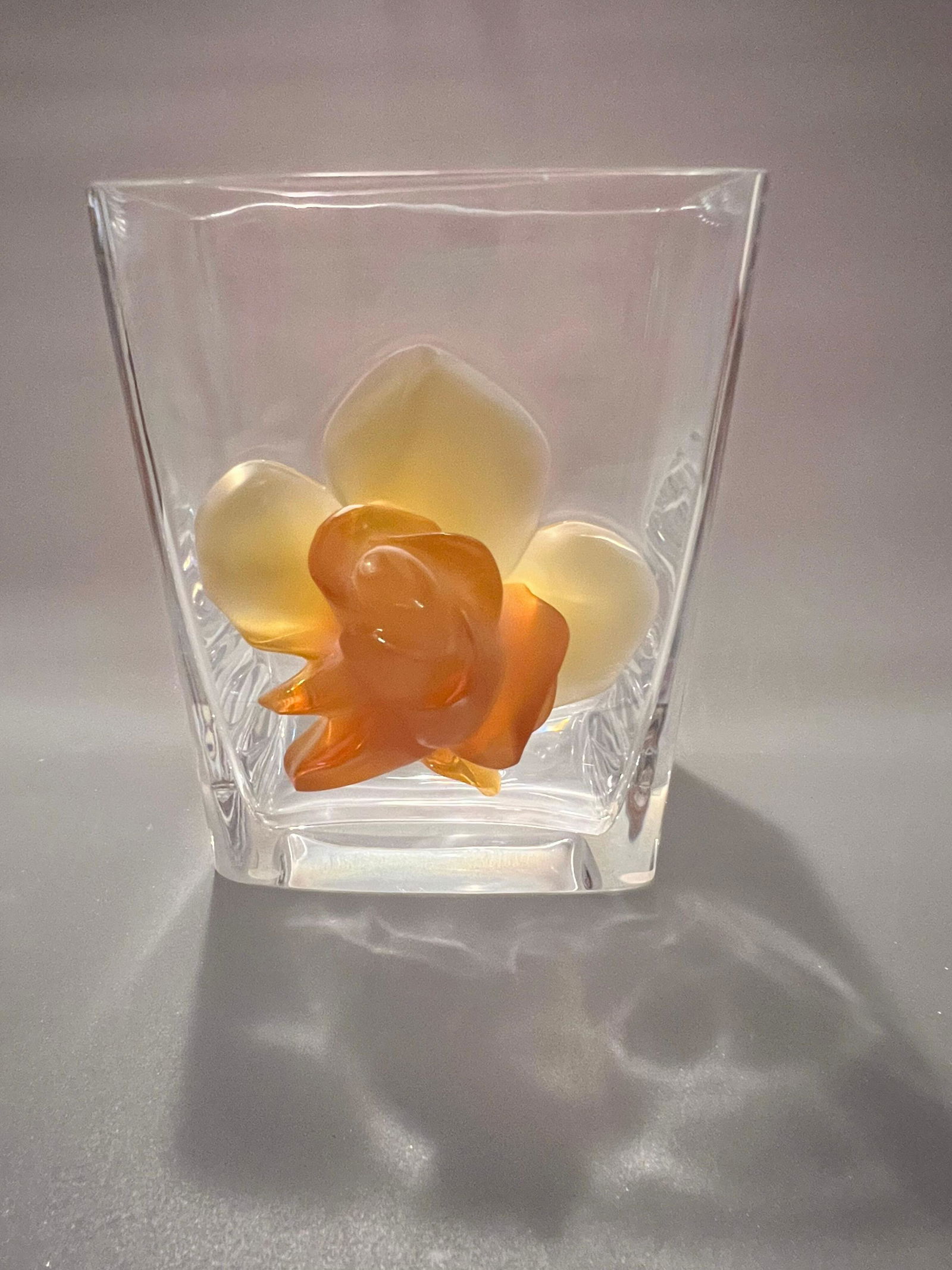 Lalique - Amber Rose Vase (1 of 3)