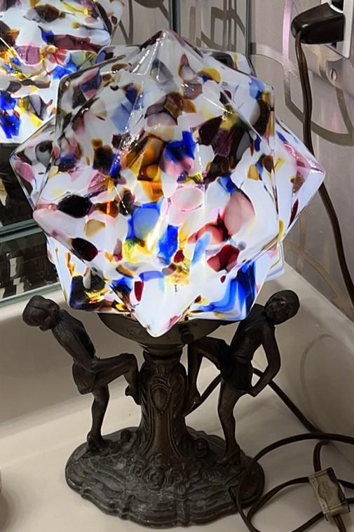 Colorful art glass lamp (1 of 1)