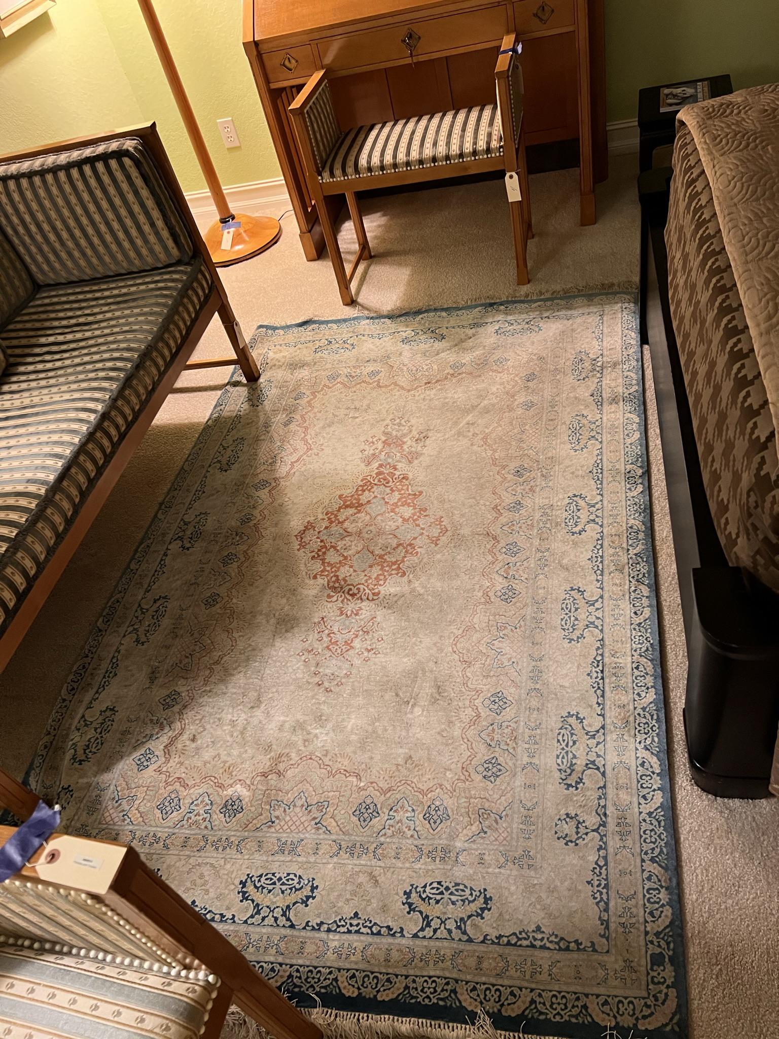 Hand-knotted Silk on Silk Turkish Chinari Rug (1 of 2)