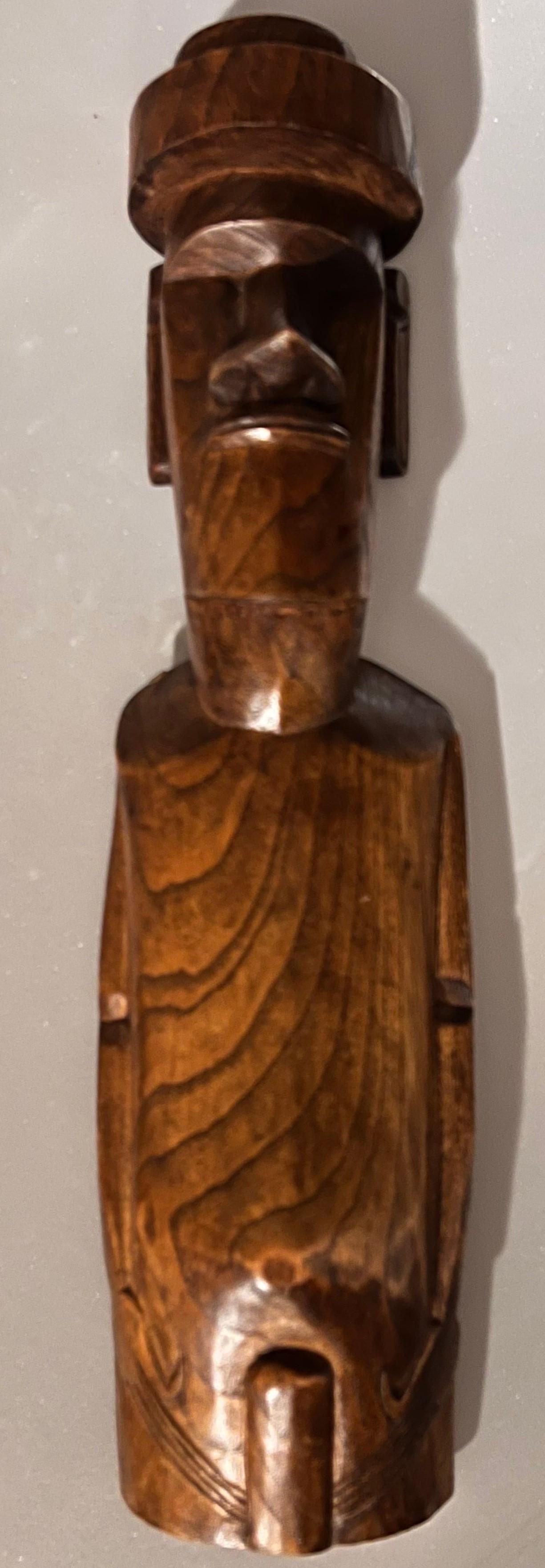 Carved Easter Island Head statue (1 of 5)