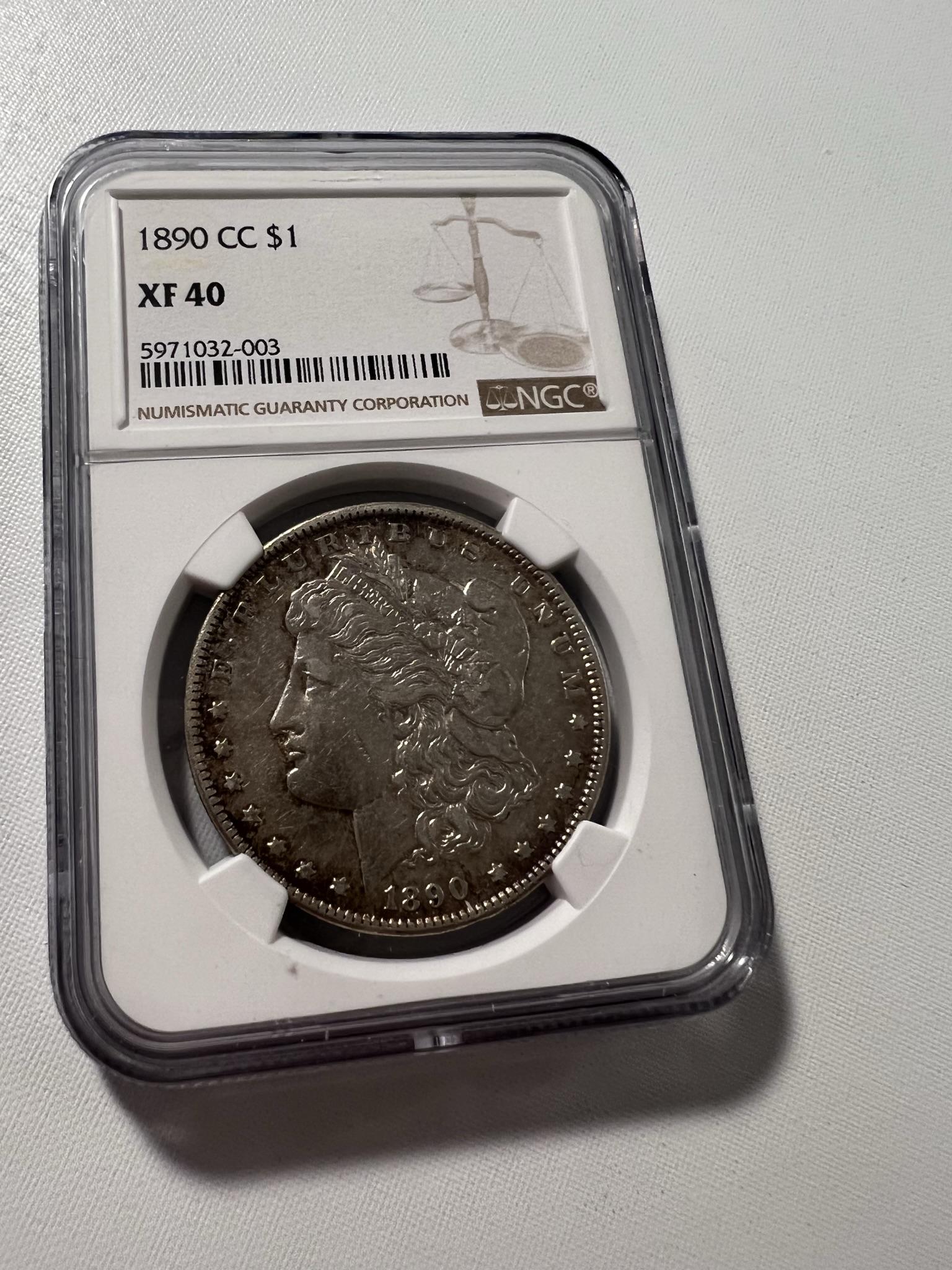 1890 CC Morgan Silver Dollar (1 of 2)