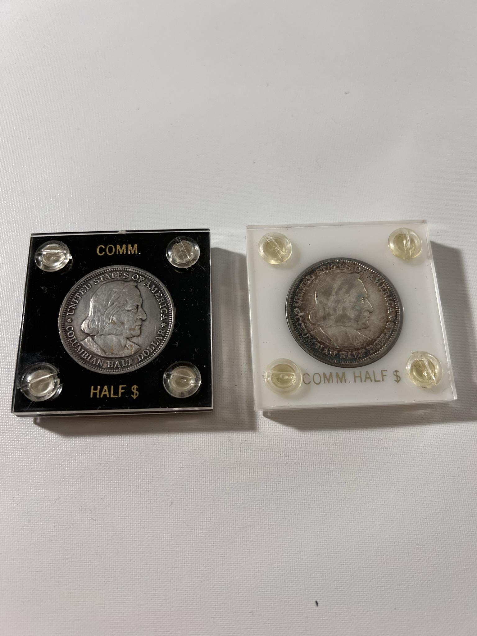 Lot of 2 World's Columbian Exposition Half Silver Dollar (1 of 5)