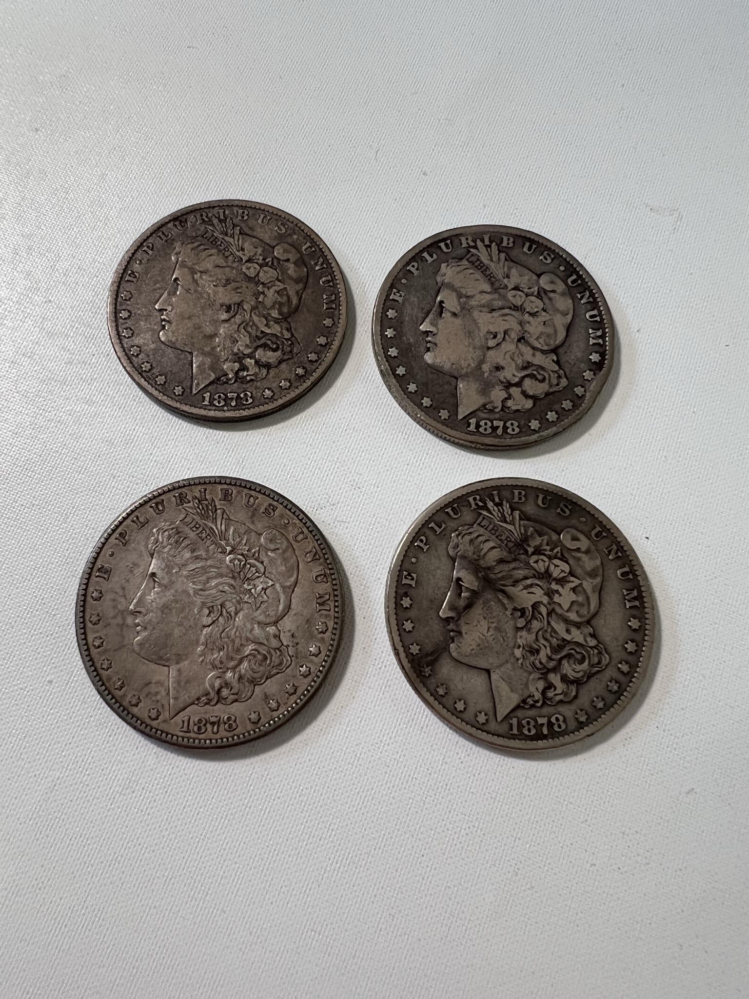 Lot of 4 Morgan Silver dollars (1 of 8)