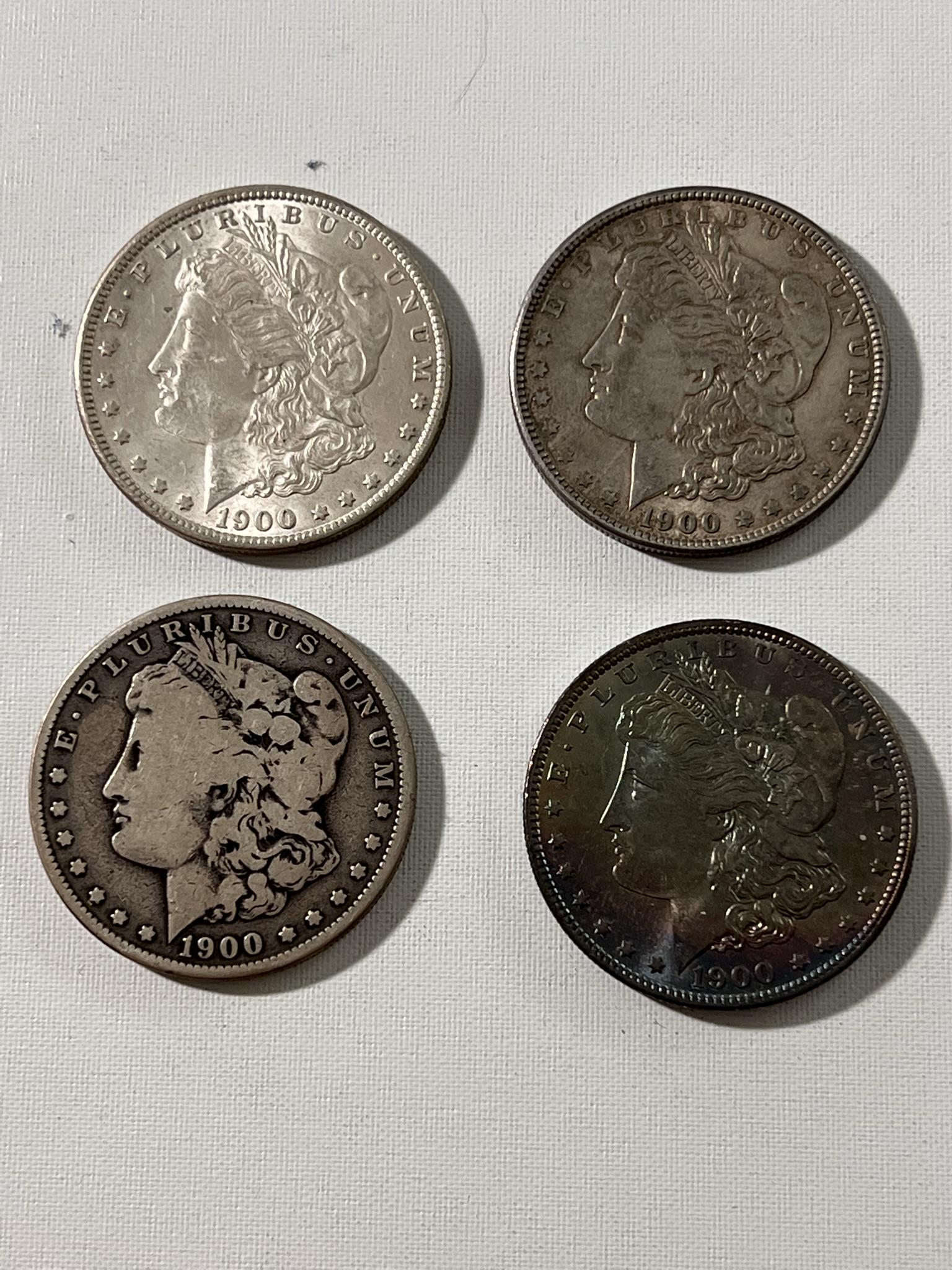 Lot of 4 Morgan Silver dollars (1 of 9)